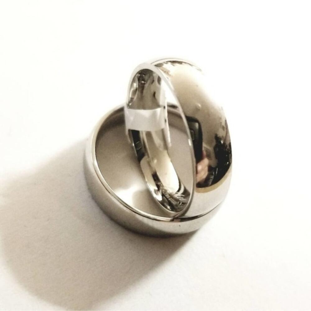 Men's women's new shiny 316L stainless steel ring wedding band size 10